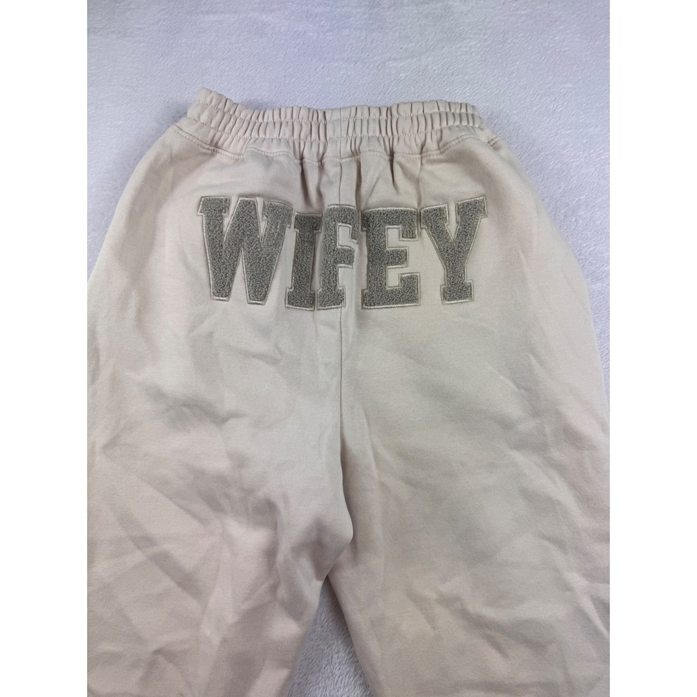 Six Stories Wifey Sweatpants Oatmeal Beige High Waisted Joggers Small